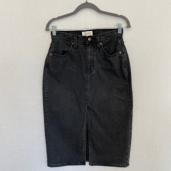 UNIVERSAL THREAD Goods Co. Women’s Size 4 Black Denim Midi Pencil Skirt - Picture 1 of 5